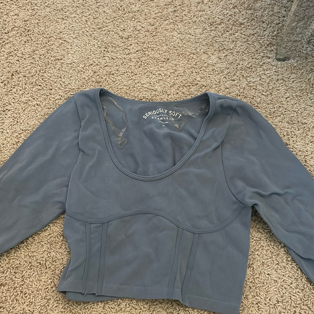 blue long sleeve